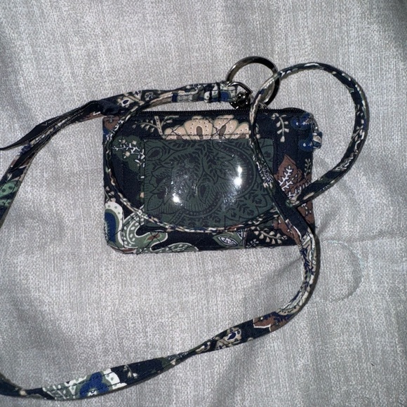 Vera Bradley Java Navy Camo Zip ID and Lanyard - Picture 1 of 3